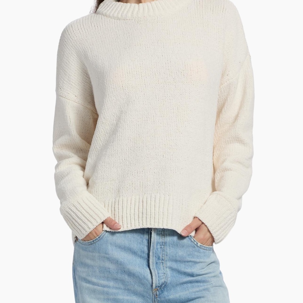 Marie Oliver Lonnie  Soft Cream Crew Neck  Sweater